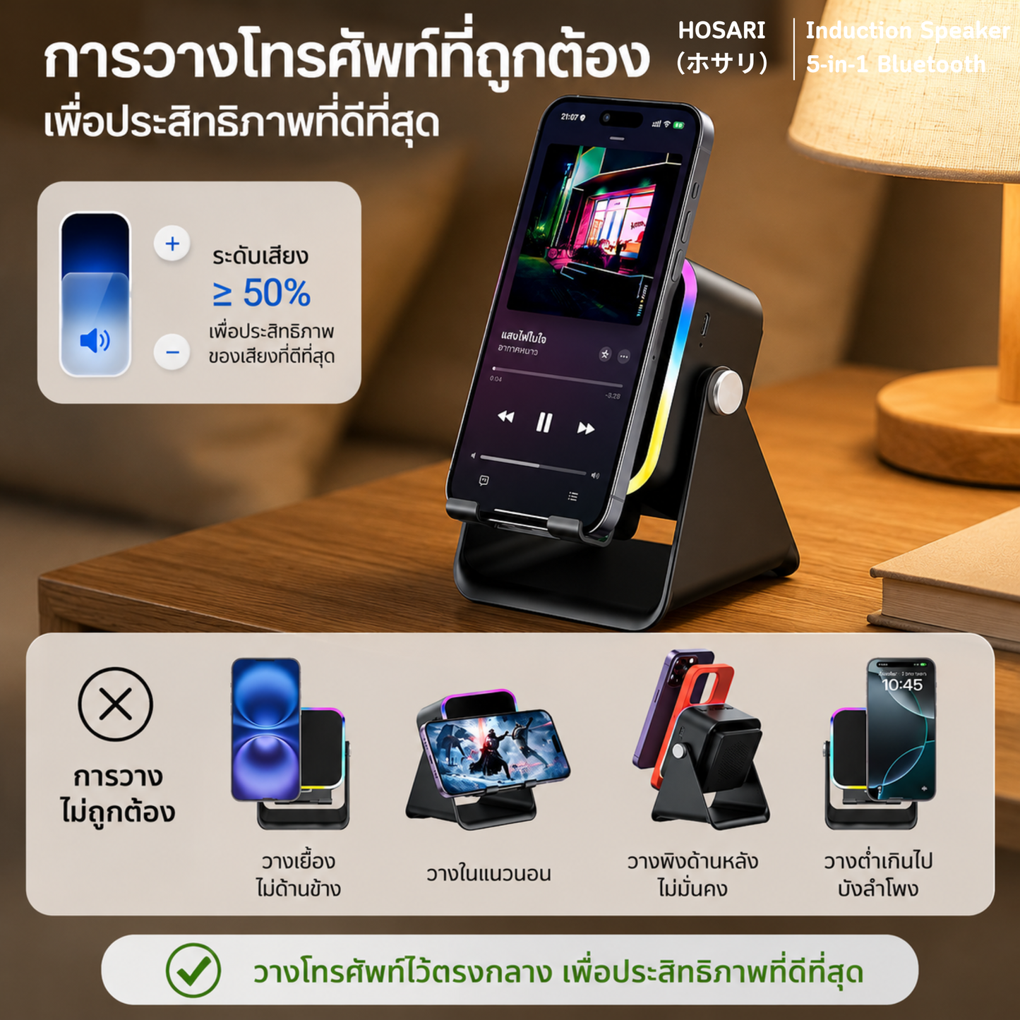 ลำโพงเนี่ยวนำไร้สาย  ของเเท้ รับประกันสินค้า 3 เดือน