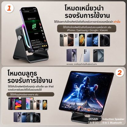 ลำโพงเนี่ยวนำไร้สาย  ของเเท้ รับประกันสินค้า 3 เดือน